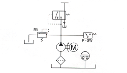 Automatic intermittent gear pump AMO-IIID Hydraulic circuit drawing