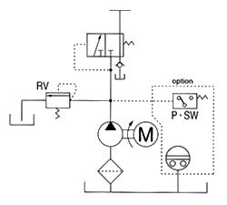 Elwctric intermittent gear pump AMI-300S Hydraulic circuit drawing