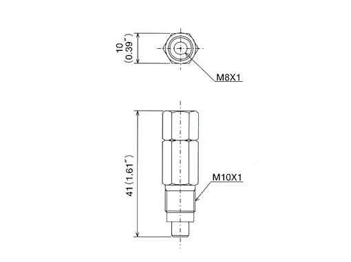 MOS Metering valve Dimensional drawing