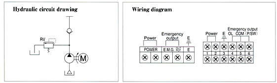 Automatic intermittent gear pump Hydraulic circuit drawing/Wiring diagram