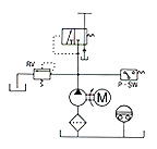 Automatic intermittent gear pump AMO-II-150S Hydraulic circuit drawing