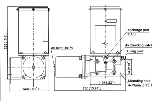 Cartridge grease pump GAS-16-40