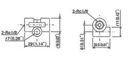 Junctions Dimensional drawing