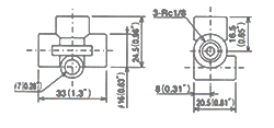 Junctions Dimensional drawing