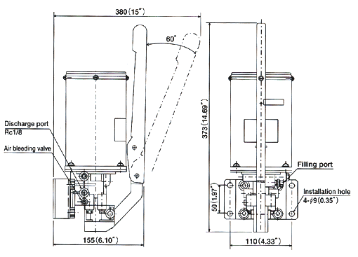 Manual grease pump GHN-10-50