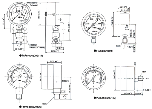 Pressure gauge/Pressure gauge mounting bracket