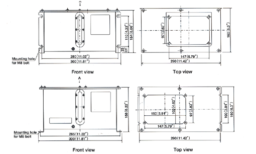 Metal reservoirs 3l Dimensional drawing