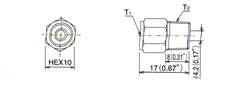 adapters Dimensional drawing