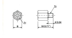 adapters Dimensional drawing