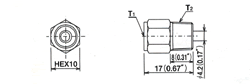 adapters Dimensional drawing