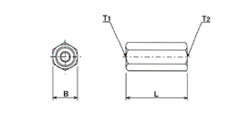 couplers/unions connectors Dimensional drawing