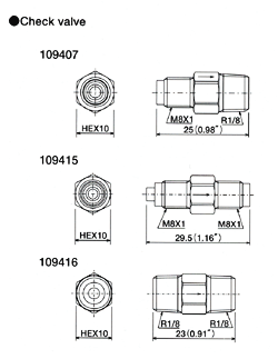 Check valuves/Swivel
      elbow/Banjo elbow